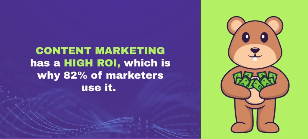Content marketing has a high ROI